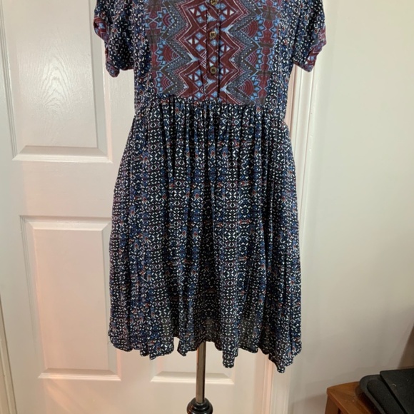 Free People Sundown Open Back Boho Babydoll Dress Size Medium - Picture 4 of 10